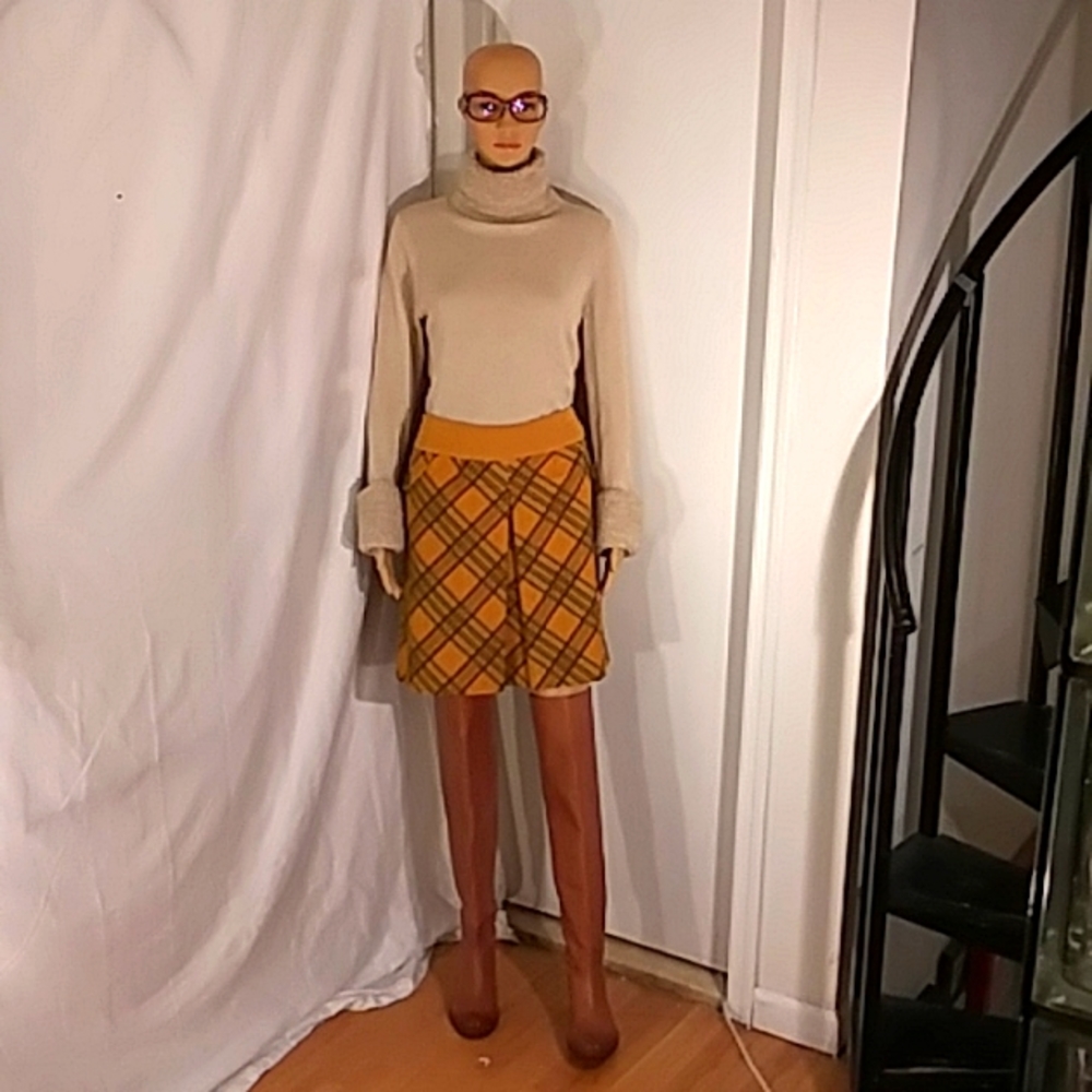 Beautiful Purr Anthropologie Multi color Plaid Corduroy Skirt